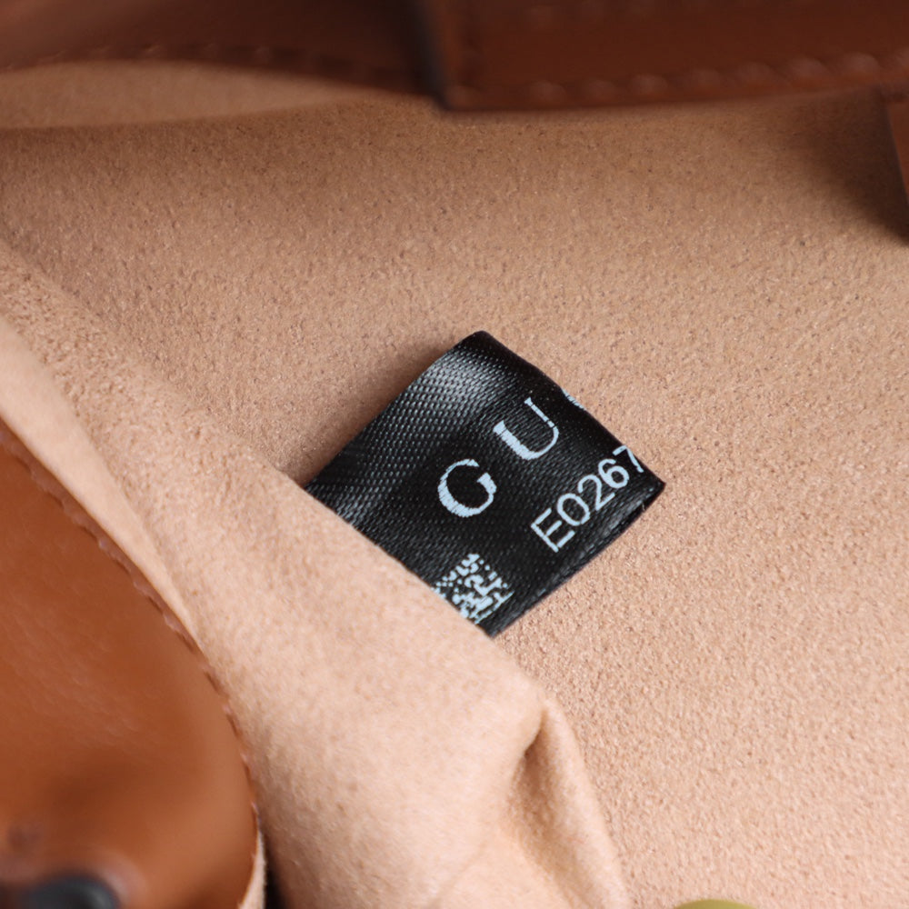 Gucc! Diana Small Tote Bag in Beige brown Leather