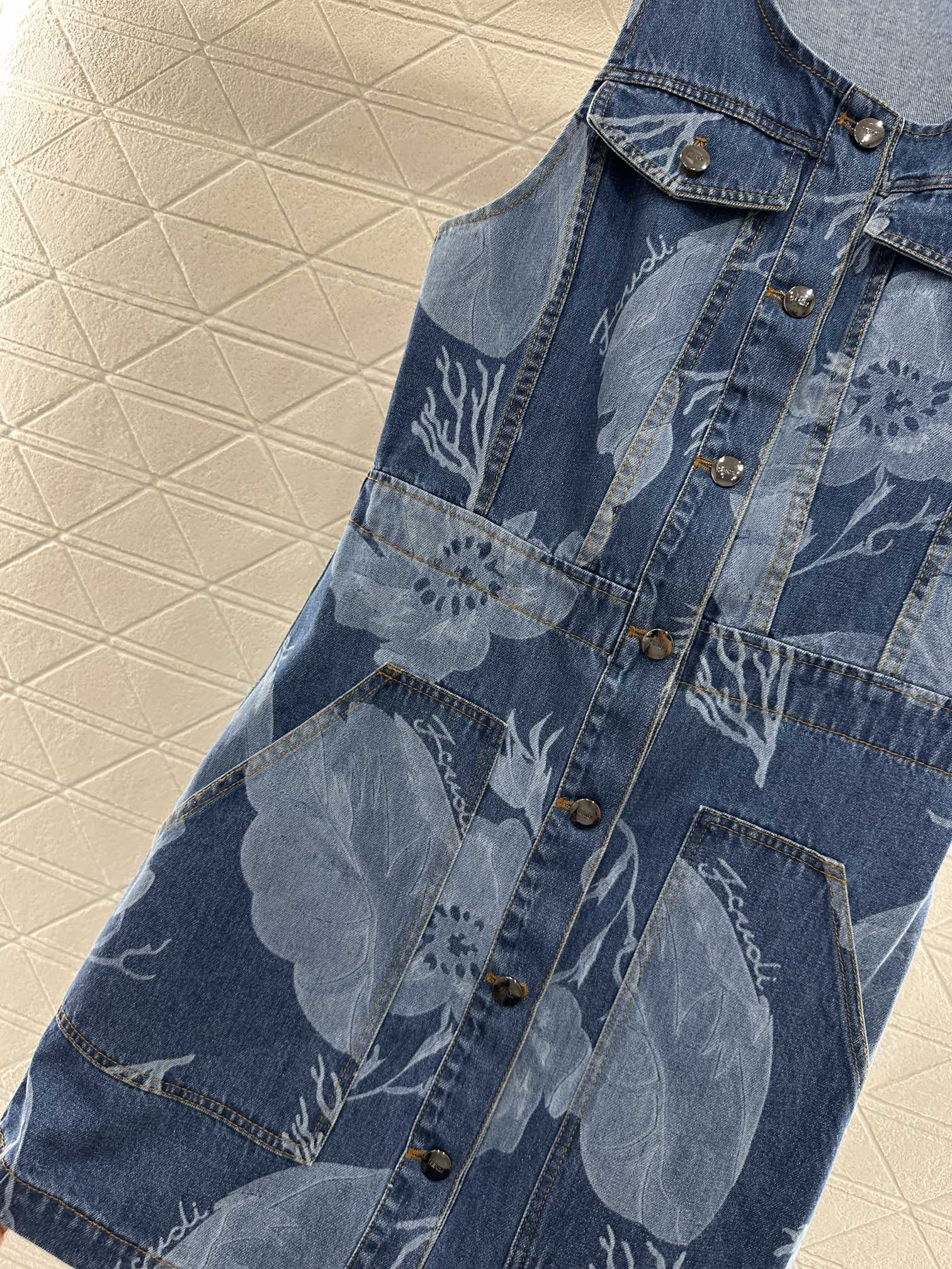 Fendi Blue Denim Dress