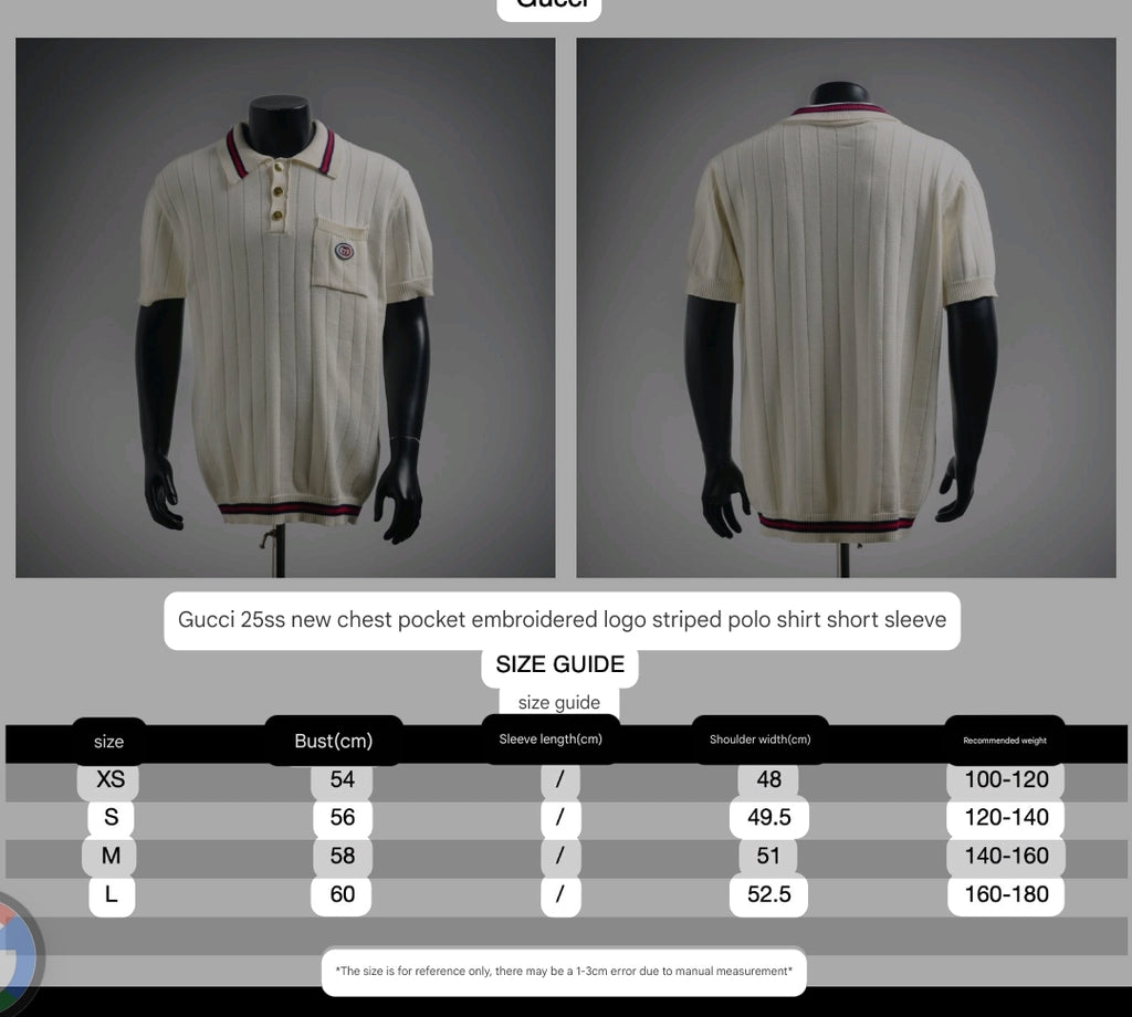 Gucci Web Stripe Knitted Polo Shirt