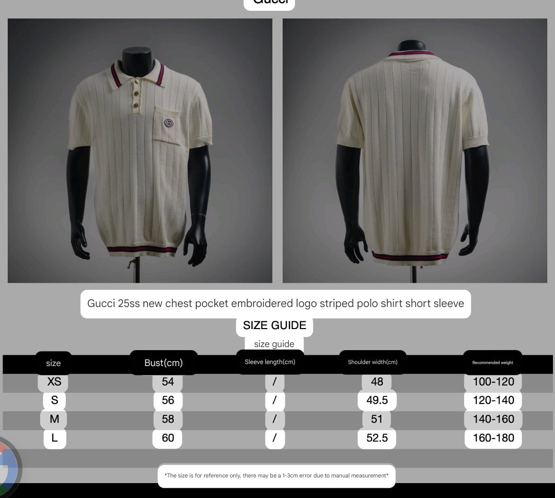 Gucci Web Stripe Knitted Polo Shirt