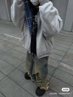 PROJEC! G/R Fake Layered Camouflage Washed Cargo Denim Jeans