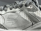 Balenciag! 10.5th generation 3XL Mesh Round Lace-Up Distressed Sole Low-Top Sneaker