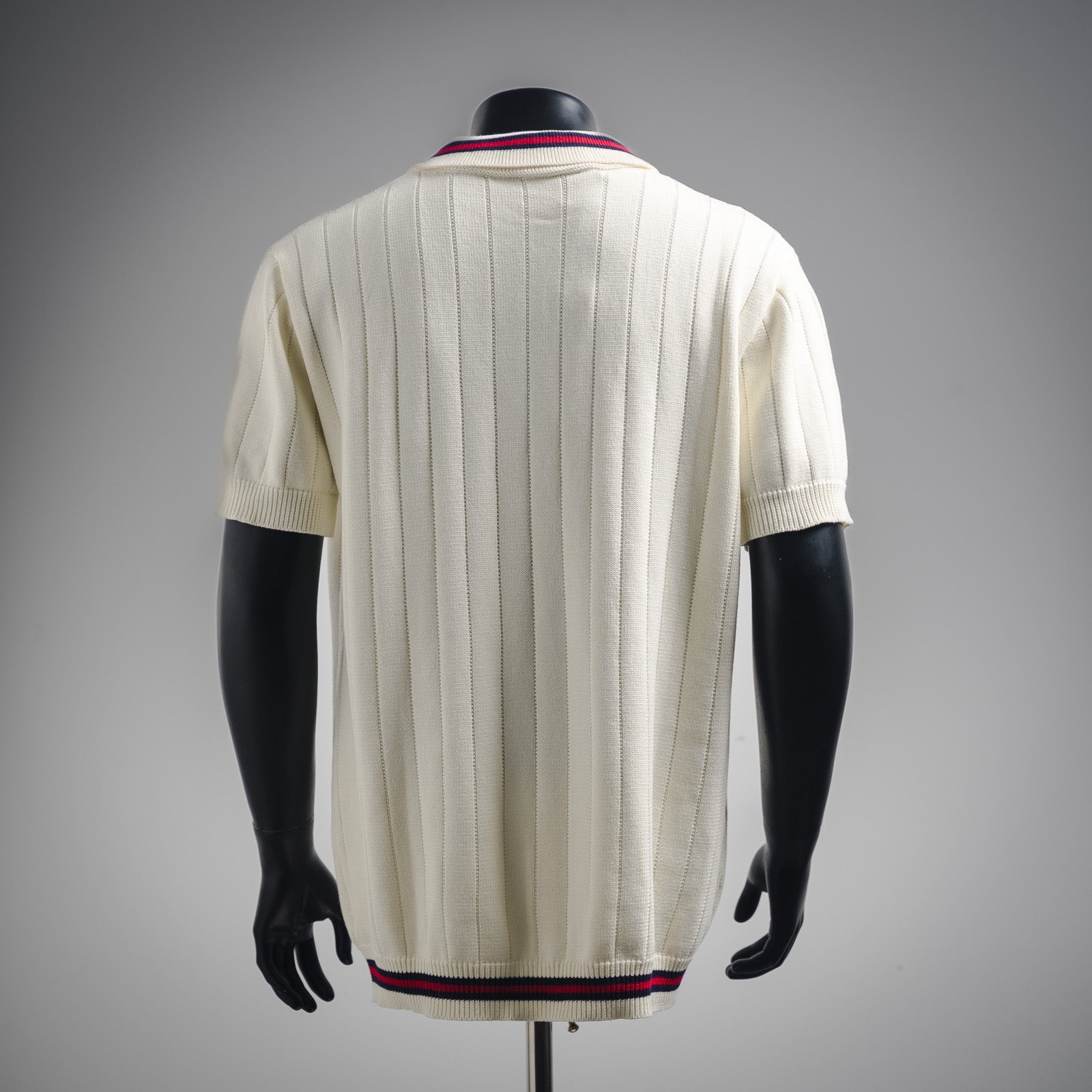 Gucci Web Stripe Knitted Polo Shirt