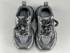 Balenciag! 10.5th generation 3XL Mesh Round Lace-Up Distressed Sole Low-Top Sneakers in Black & gray