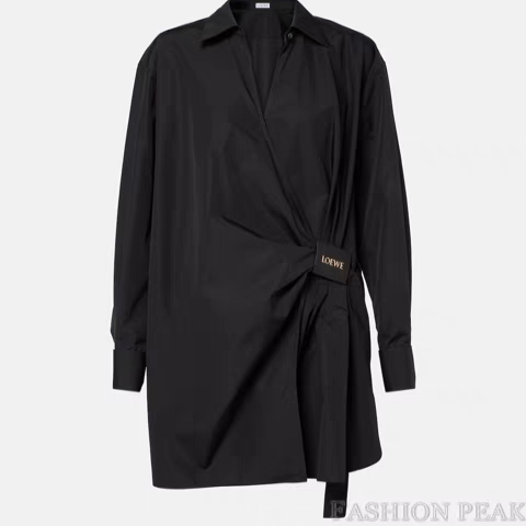 Loewe Draped Poplin Mini Shirtdress