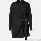 Loewe Draped Poplin Mini Shirtdress