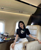 CHNE! vintage series hand-embroidered T-shirt