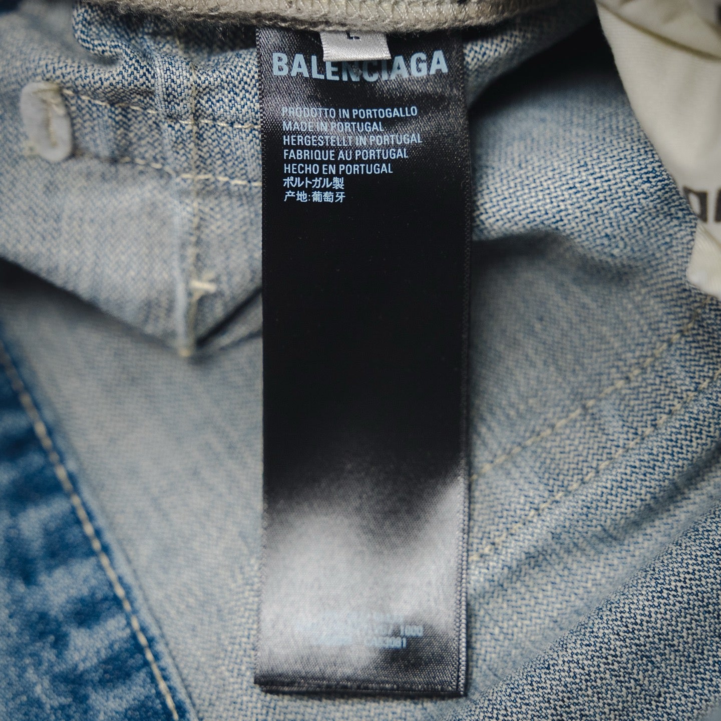 Balencia! Blue Distressed Low-Rise Wide-Leg Jeans