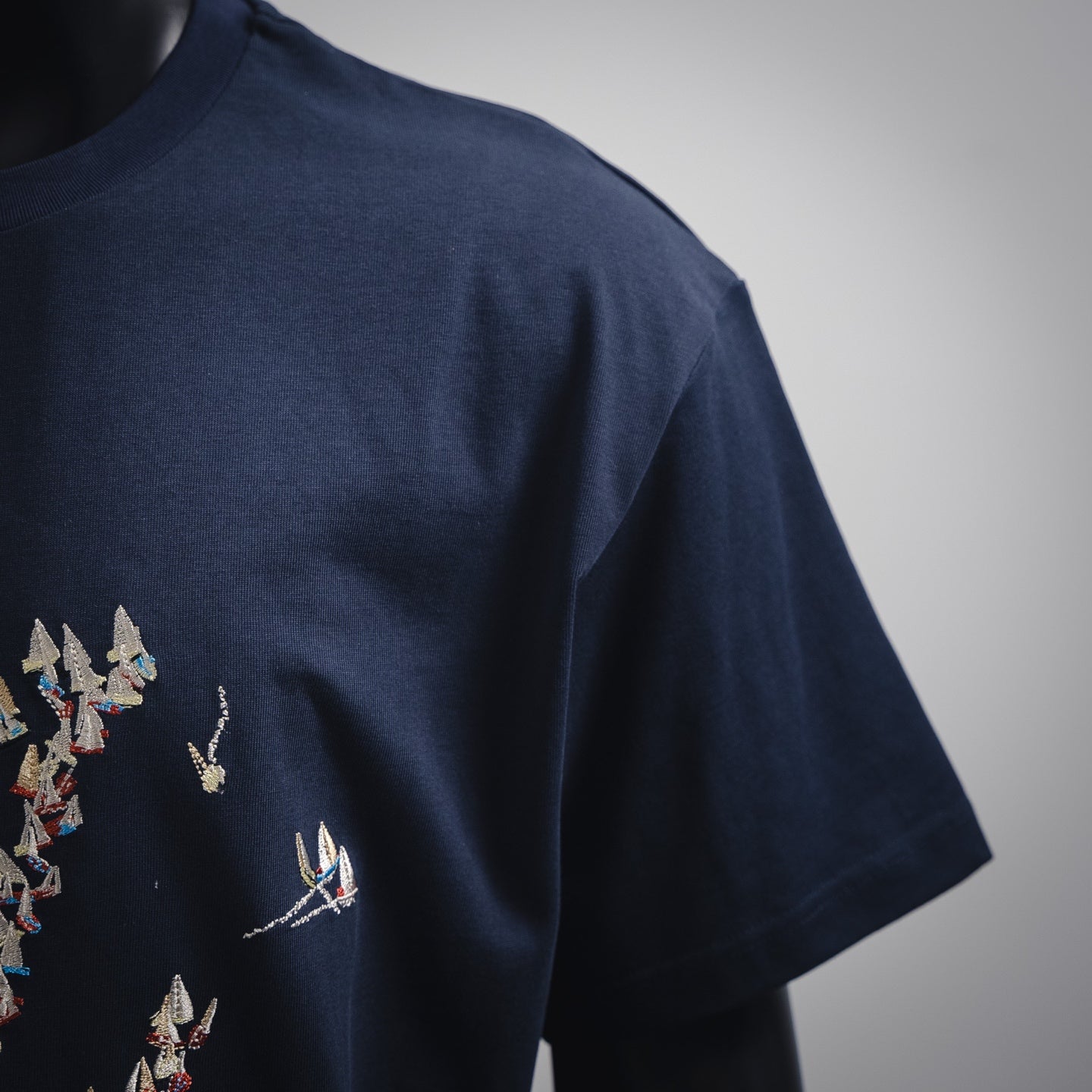 LV Embroidered Cotton T-Shirt