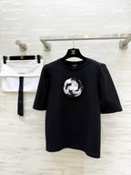 CHNE! vintage series hand-embroidered T-shirt