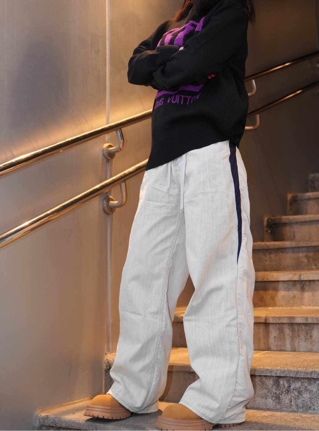 Balenciag! wide-leg jeans