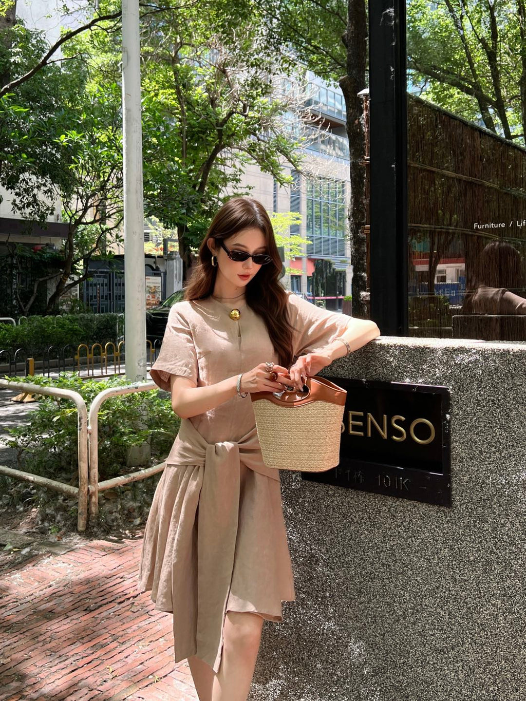 فستان Loewe Pebble من الفيسكوز والكتان