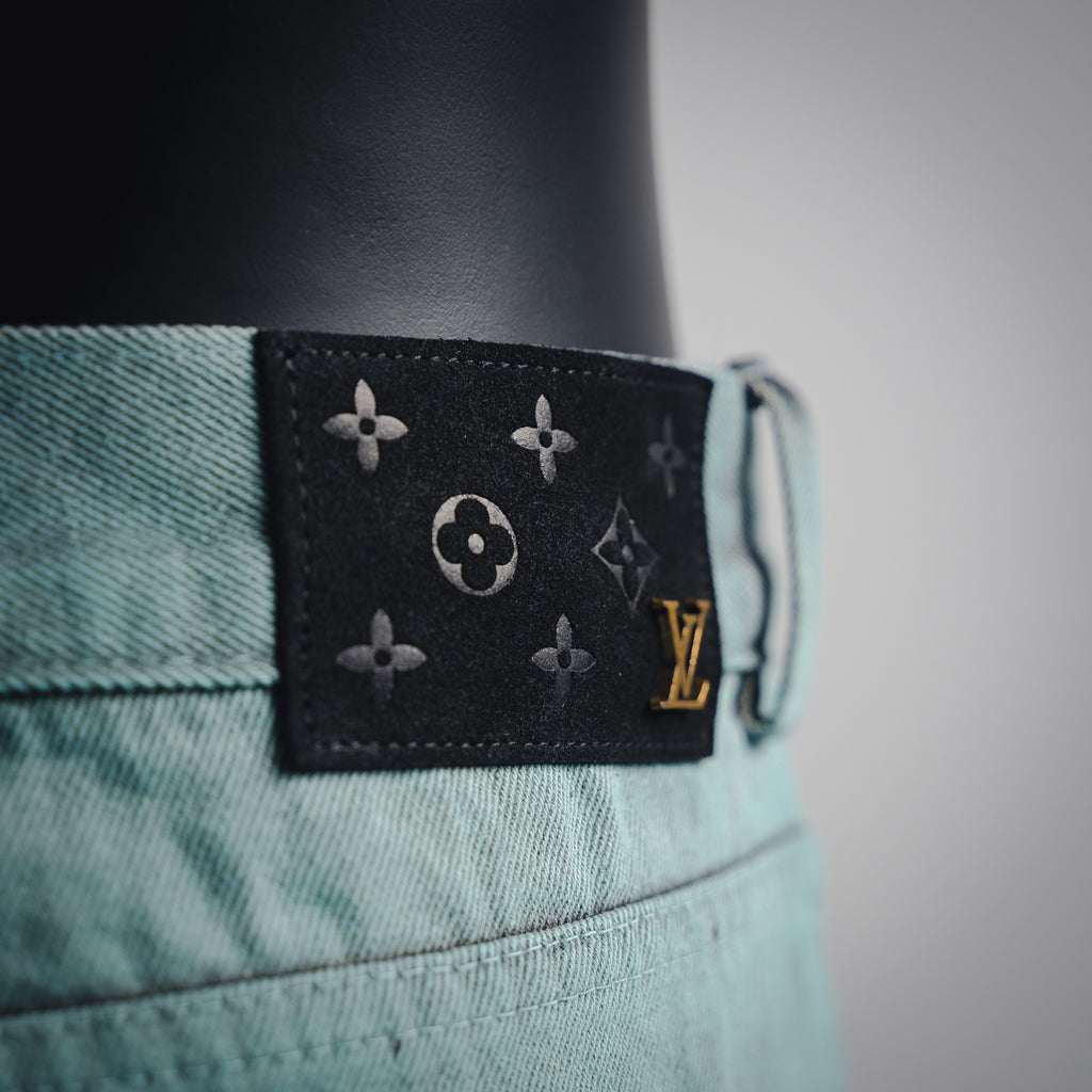 LV Embroidered Denim Pants 'Light Blue'