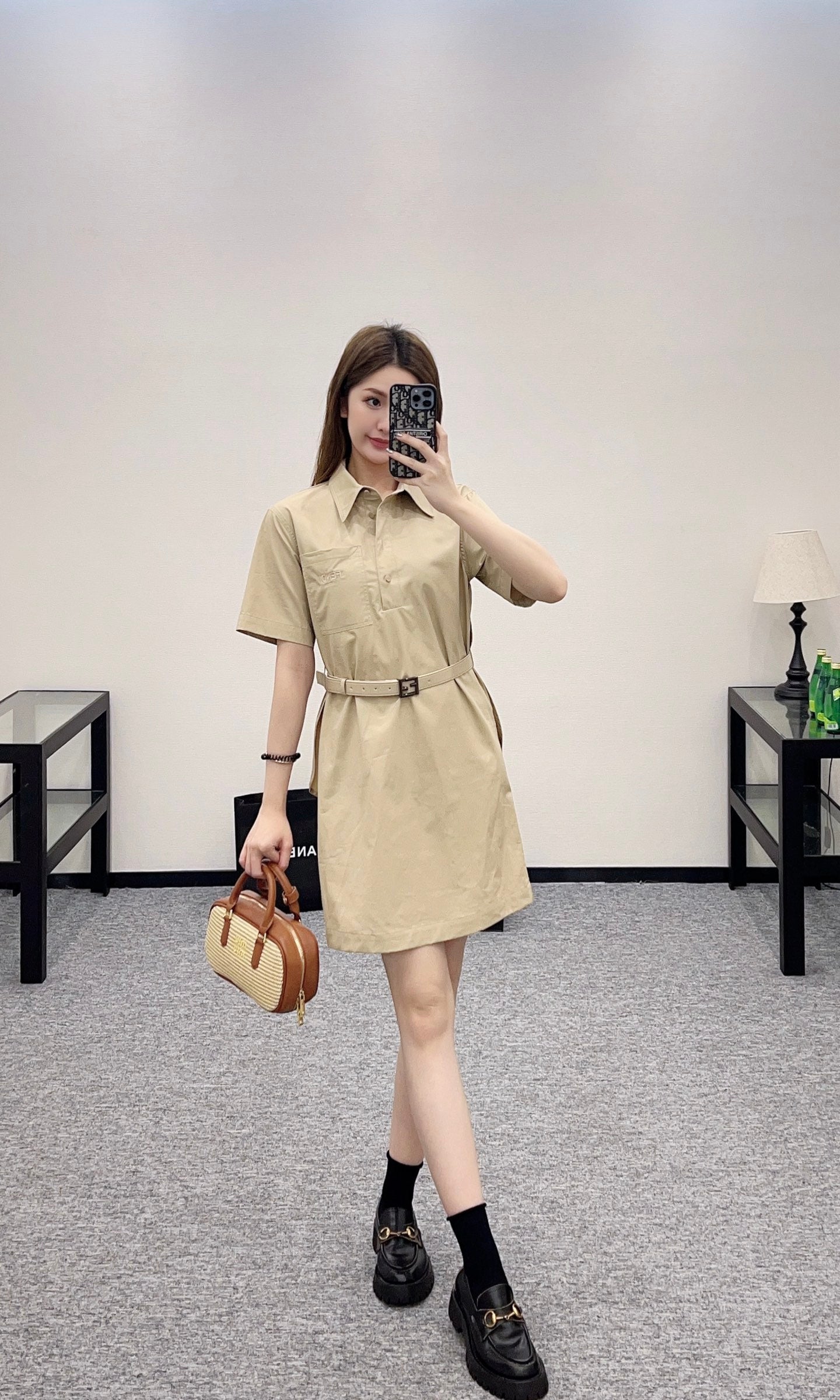Fendi Brown Denim Dress