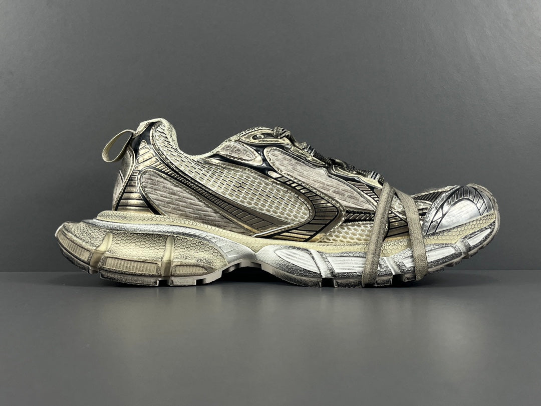 Balenciag! 3xl Mesh Lace-Up Distressed Sneaker