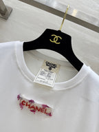 CHNE! vintage series hand-embroidered T-shirt