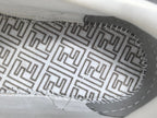 Fend! Match Sneakers FF Jacquard White & Black Suede Fabric Low Tops