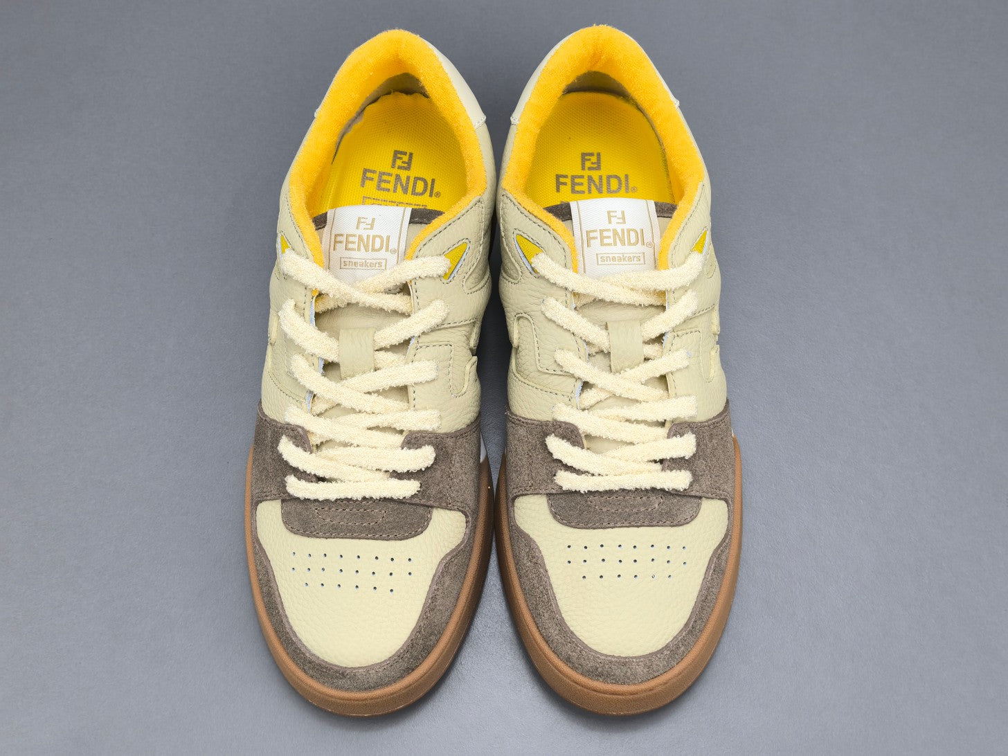 Fend! Match Low Top Suede 'Yellow Beige'