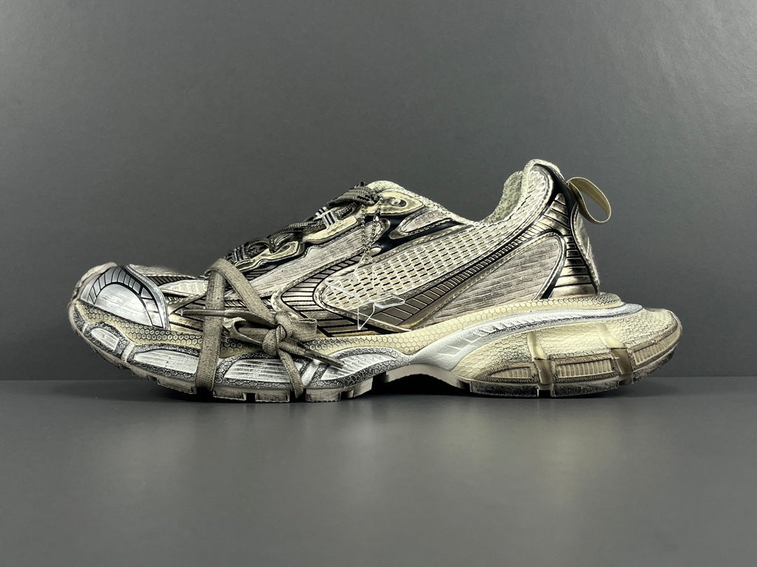Balenciag! 3xl Mesh Lace-Up Distressed Sneaker