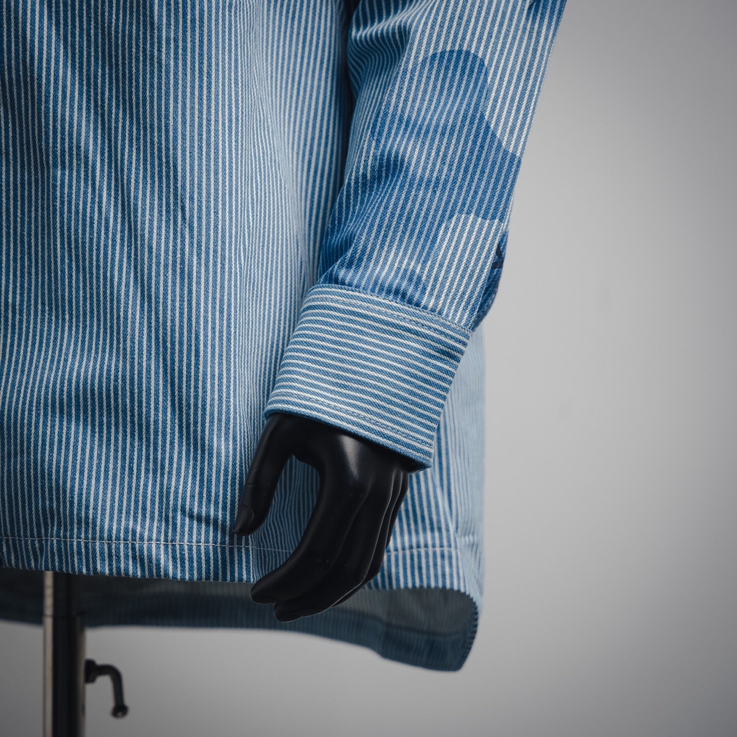 LV Striped Monogram Workwear Denim Shirt