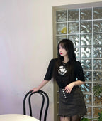 CHNE! vintage series hand-embroidered T-shirt