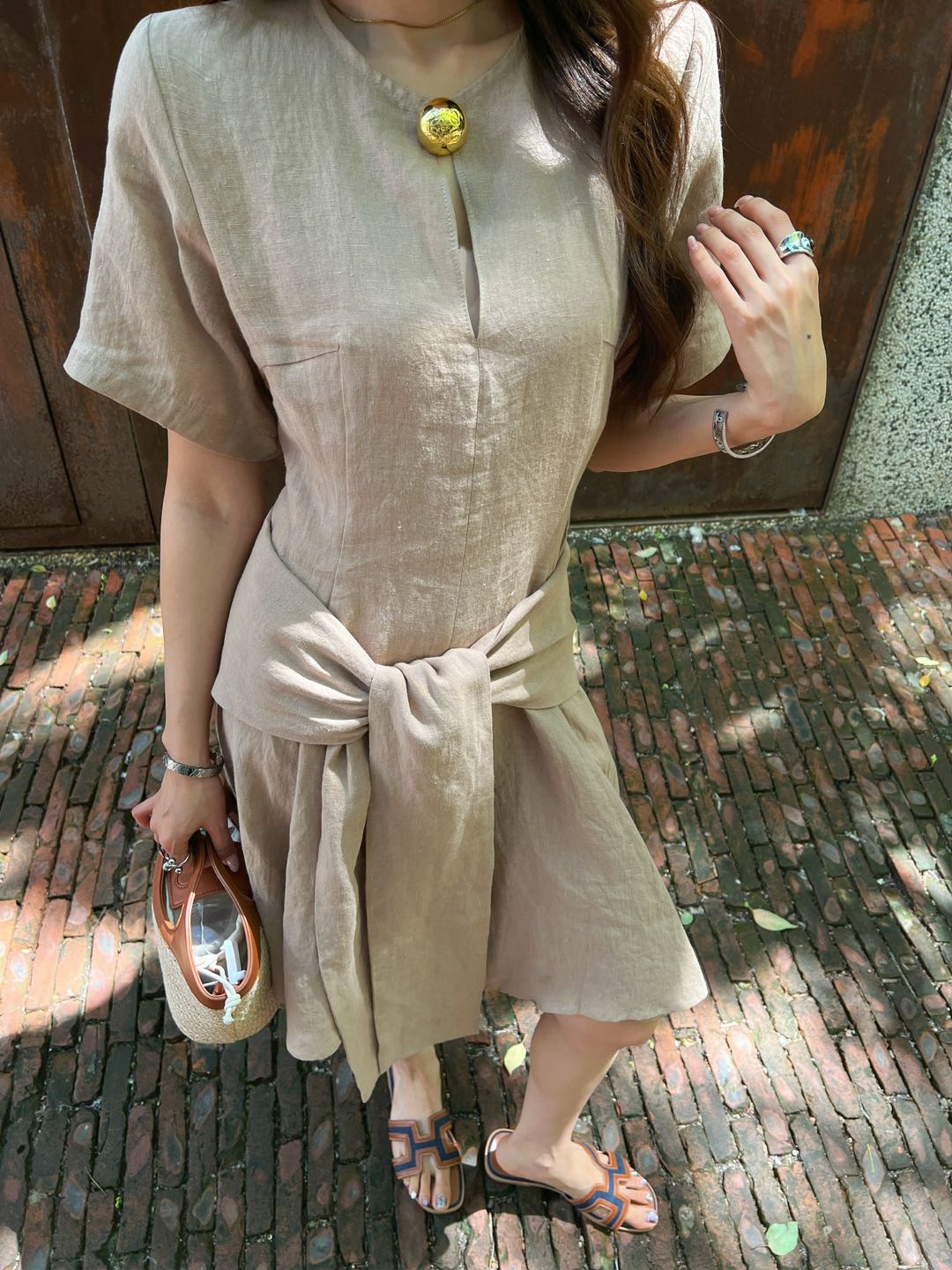 Loewe Pebble Dress in Viscose & Linen