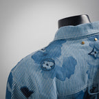 LV Striped Monogram Workwear Denim Shirt