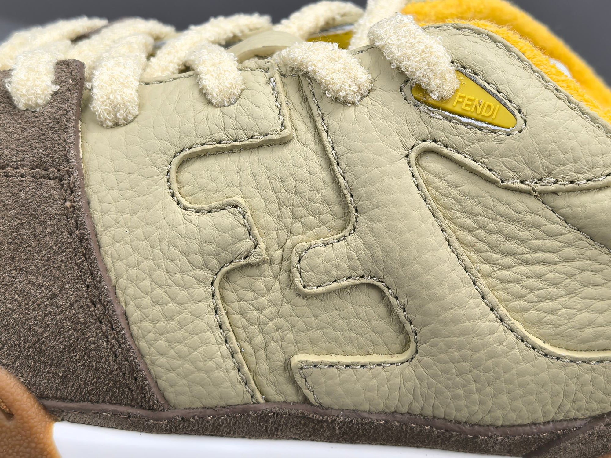 Fend! Match Low Top Suede 'Yellow Beige'