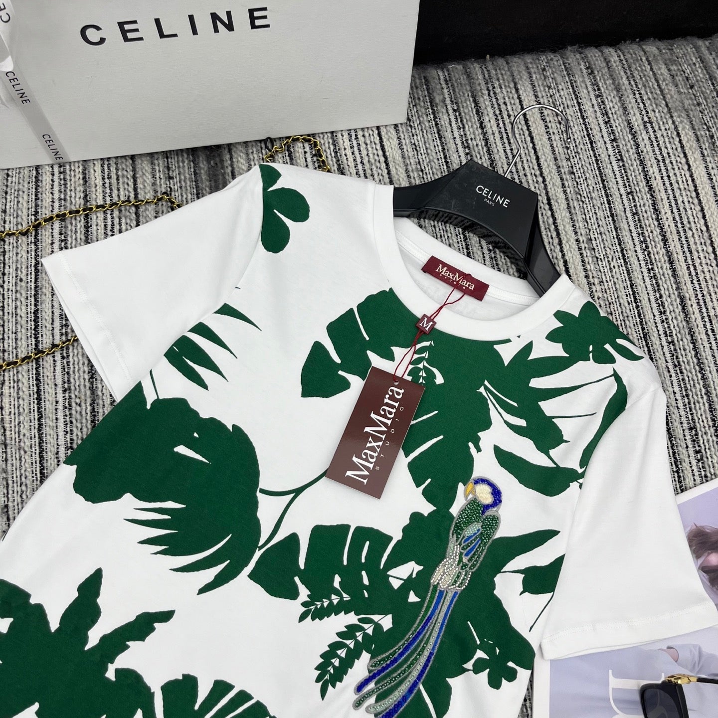 Max! embroidered logo round neck short sleeve T-shirt