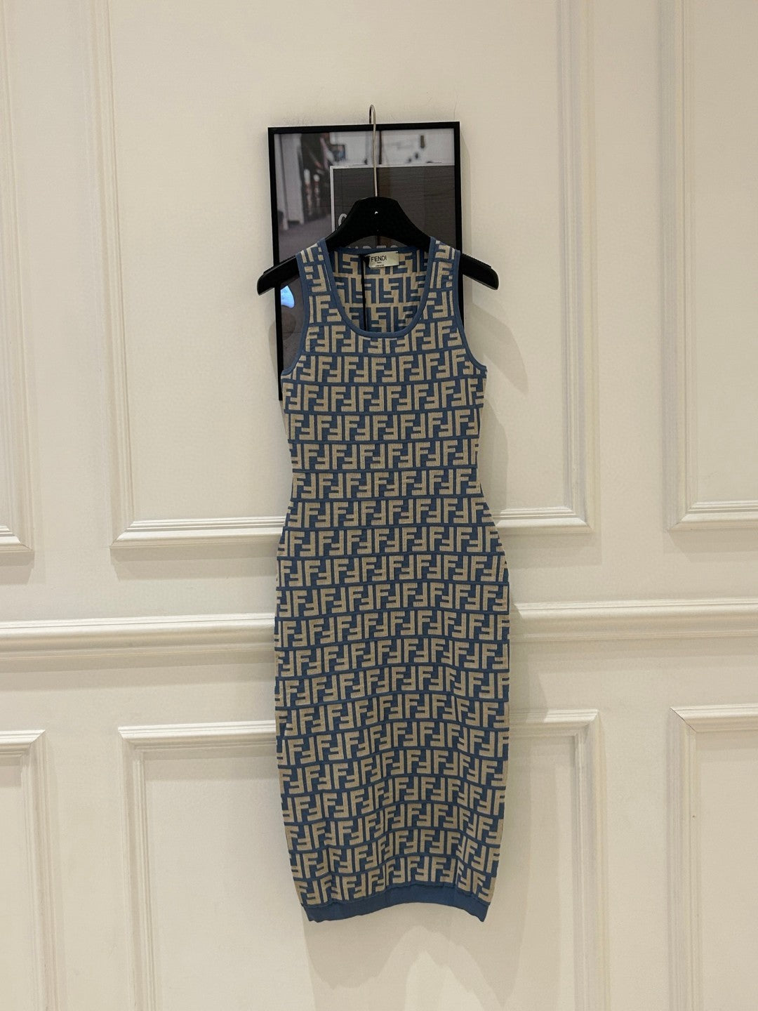 Fendi Blue FF Cotton Dress