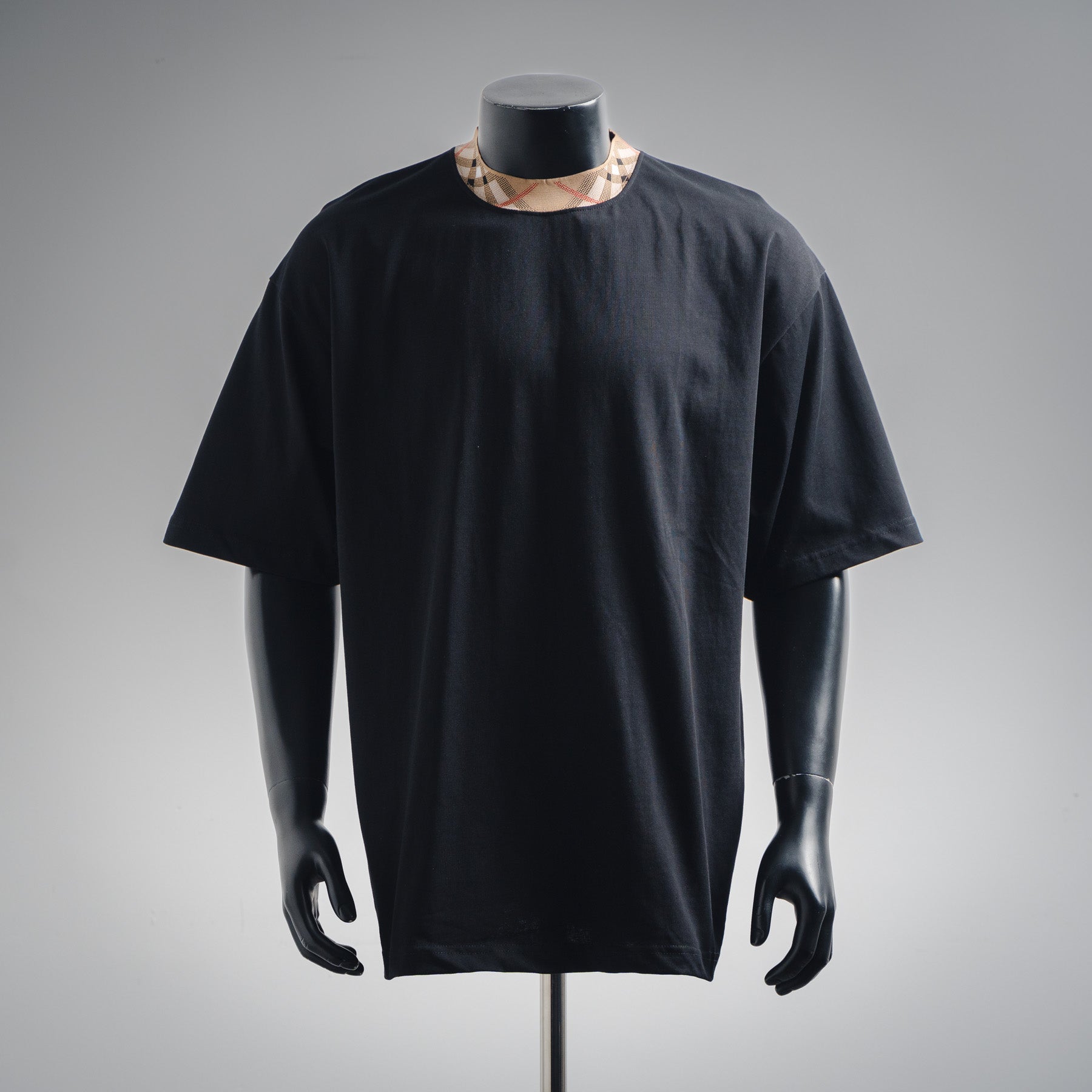 Burberry Check Trim Cotton T-shirt
