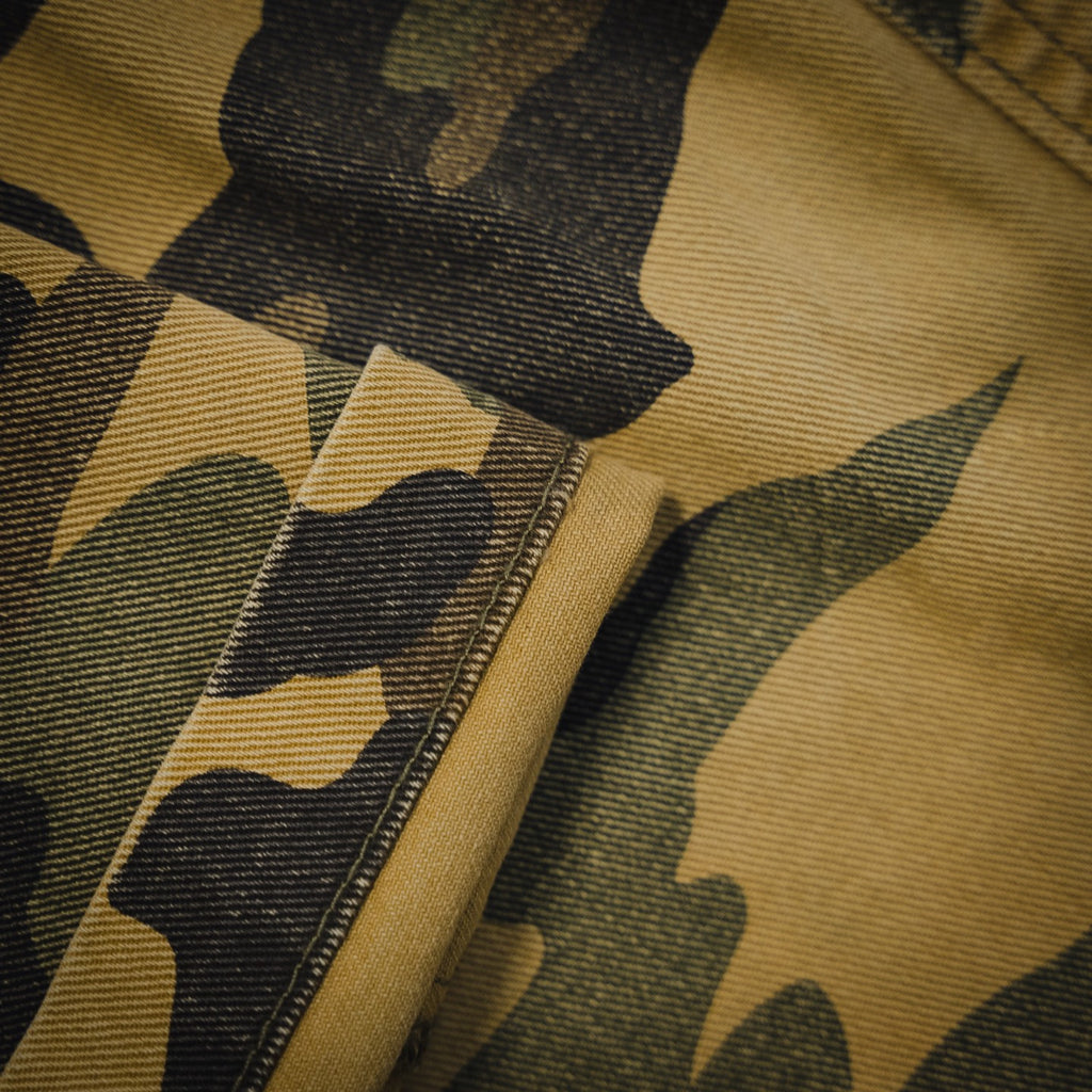 PROJEC! G/R Fake Layered Camouflage Washed Cargo Denim Jeans
