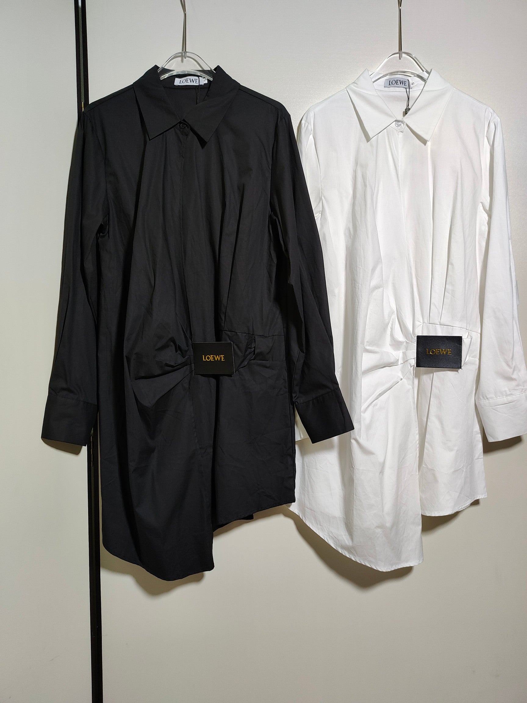 Loewe Draped Poplin Mini Shirtdress