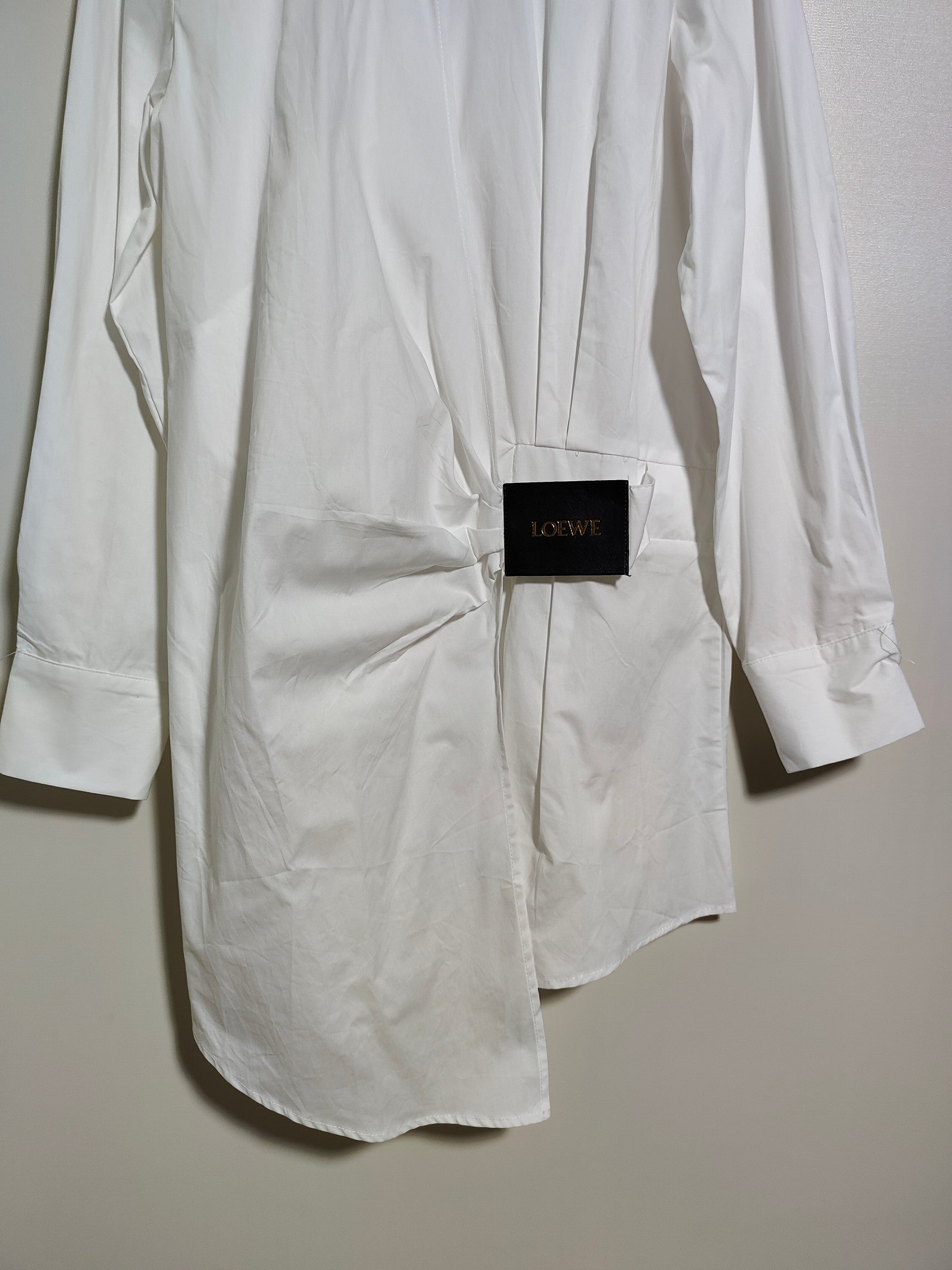 Loewe Draped Poplin Mini Shirtdress