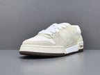 Fend! Match Sneakers FF Jacquard White Suede Fabric Low Tops