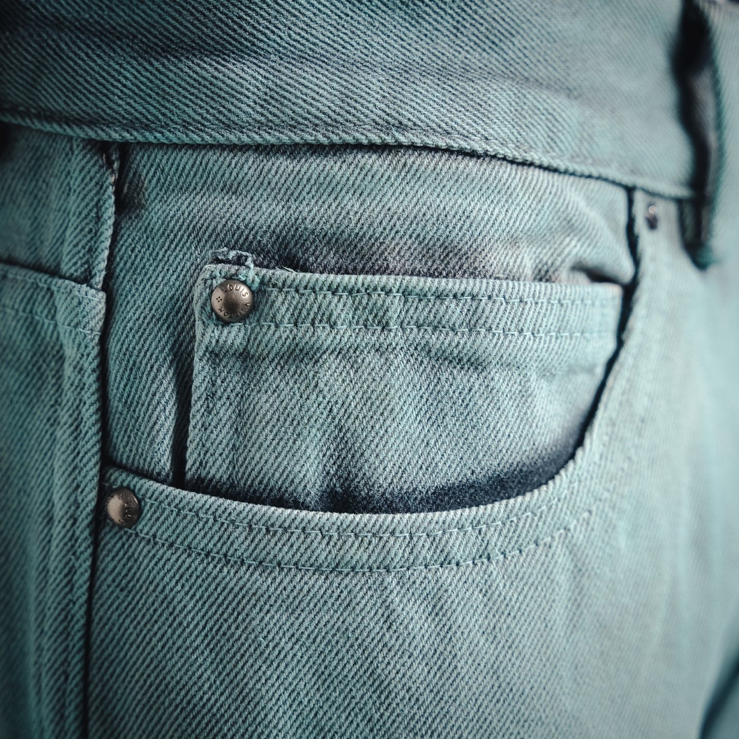 LV Embroidered Denim Pants 'Light Blue'