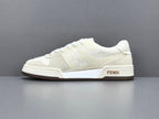 Fend! Match Sneakers FF Jacquard White Suede Fabric Low Tops
