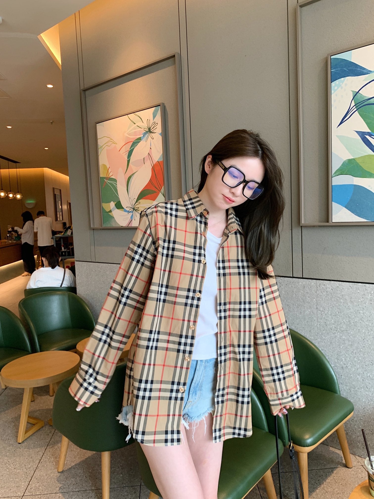 Burberr! Regular Fit Check Cotton Shirt