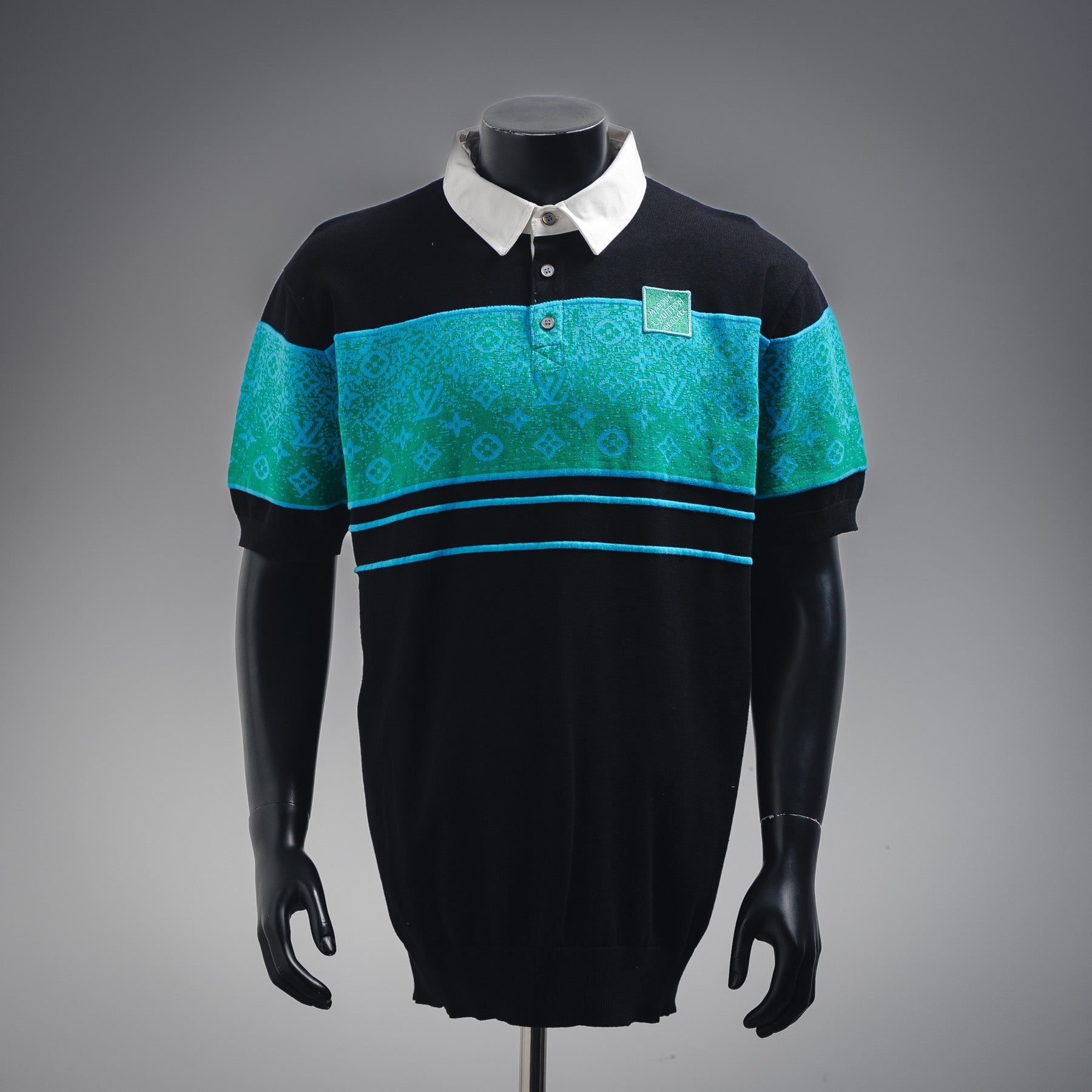 Iridescent Jacquard Short-Sleeved Polo