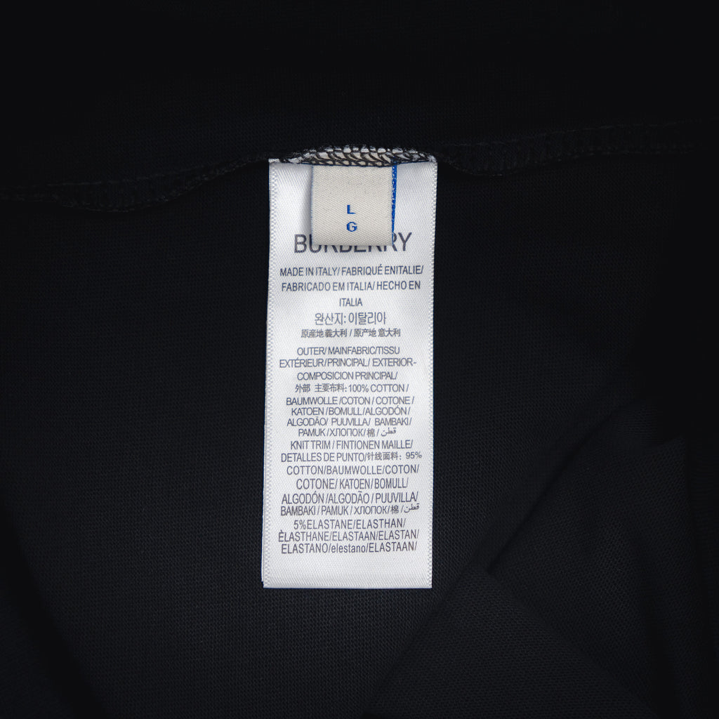 Burberry Check Trim Cotton T-shirt