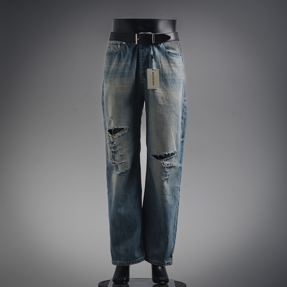 Balencia! Integrated-belt Jeans