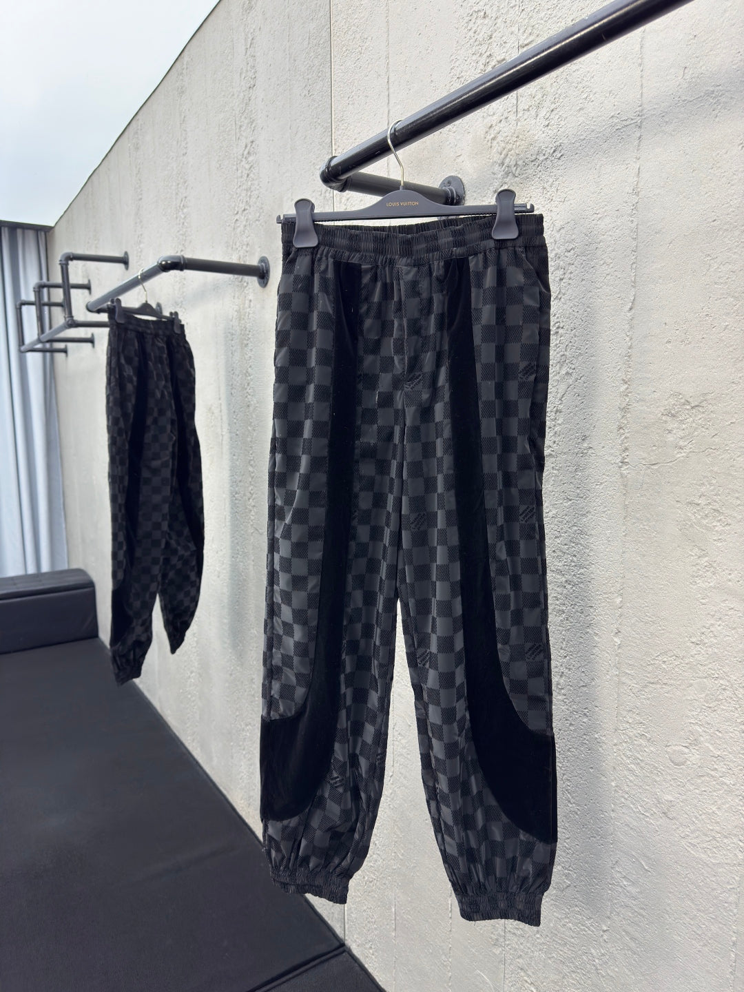 LV Flocked Damier Technical Casual Sweatpants