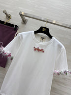 CHNE! vintage series hand-embroidered T-shirt