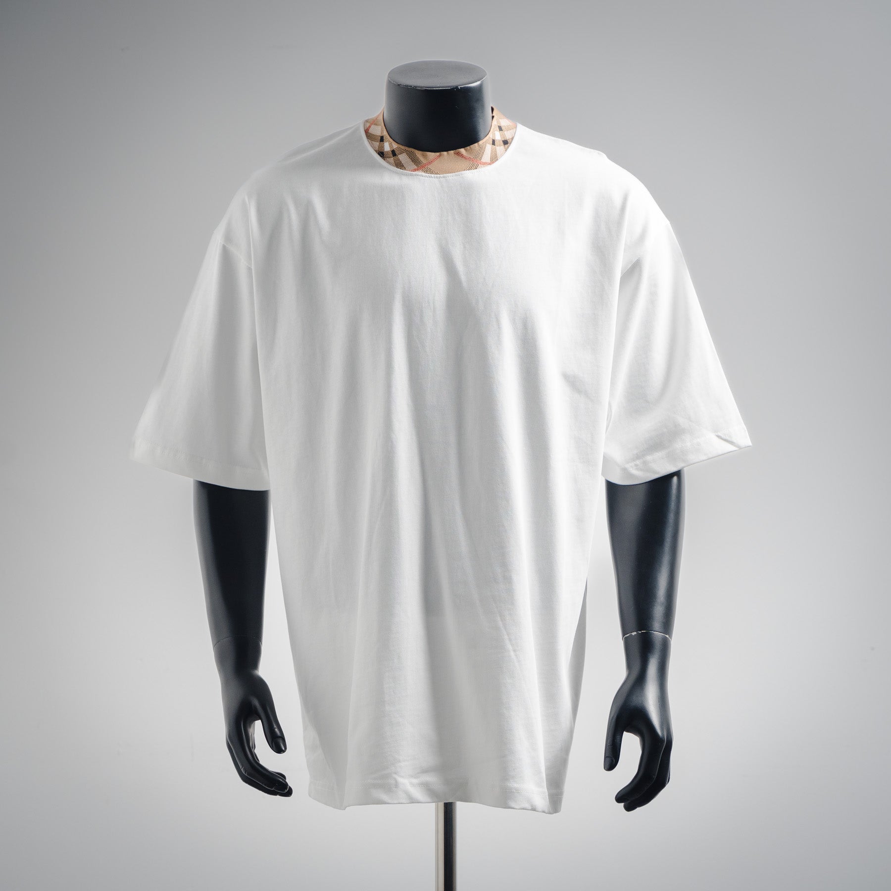 Burberry Check Trim Cotton T-shirt
