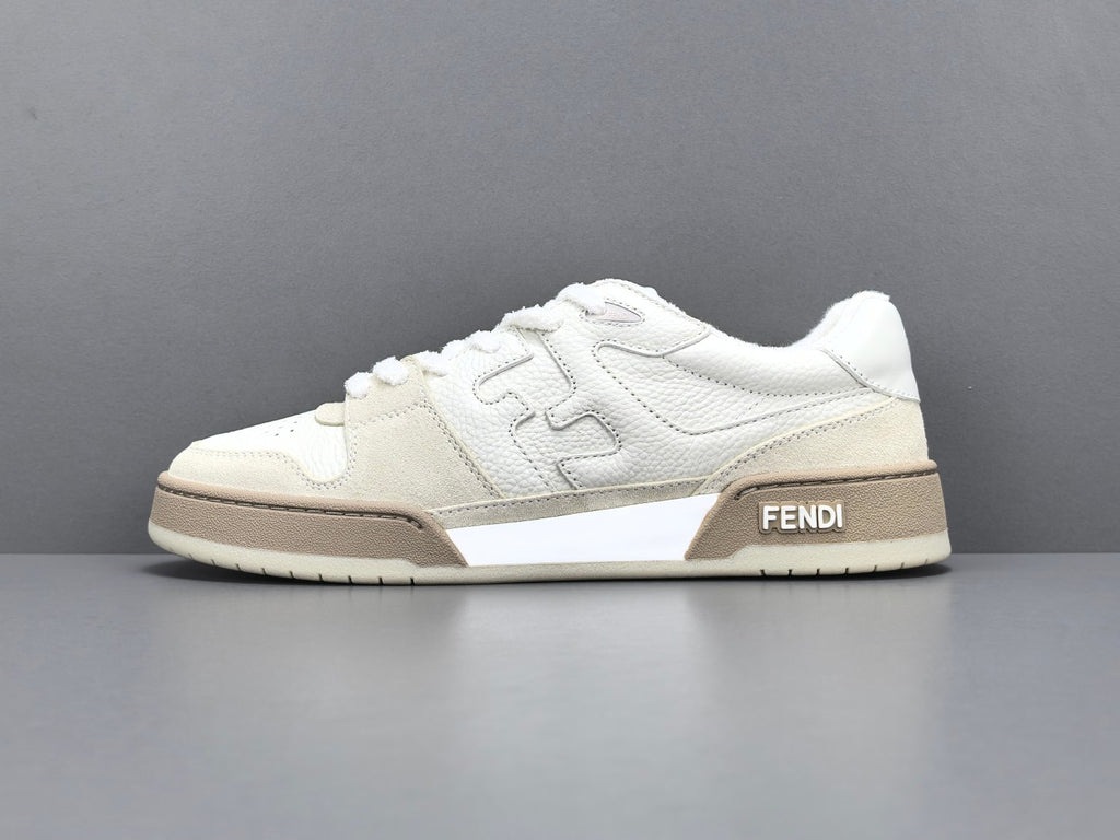 Fend! Match Sneakers White Suede Low Tops