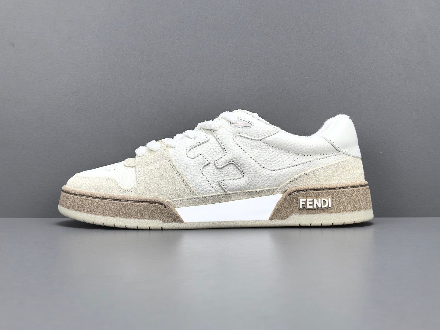 Fend! Match Sneakers White Suede Low Tops