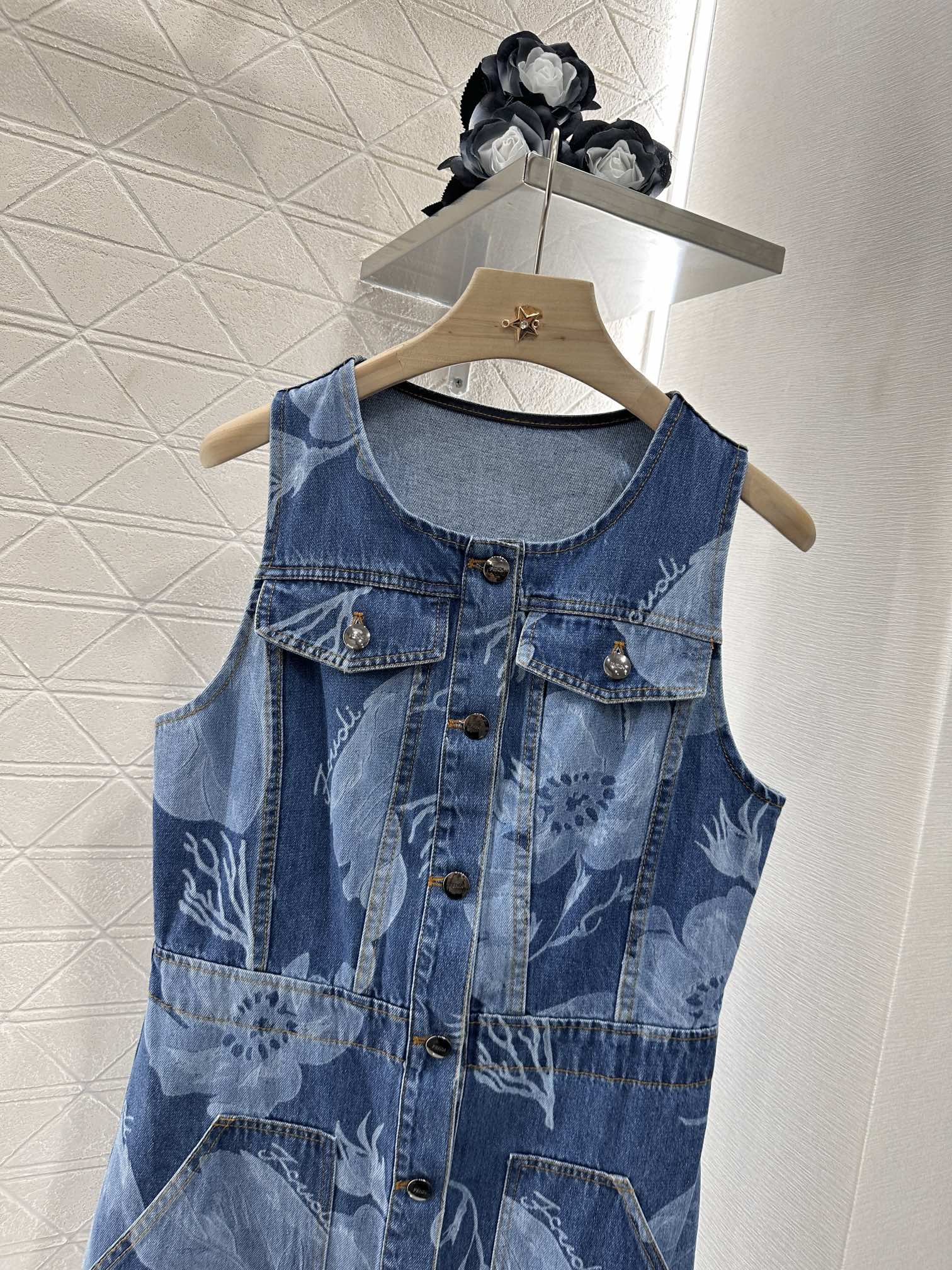 Fendi Blue Denim Dress