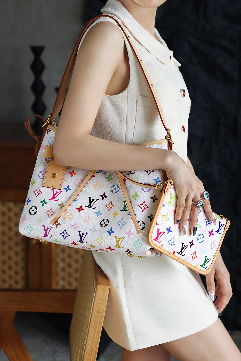 حقيبة يد مونوغرام من LV x TM CarryAll PM