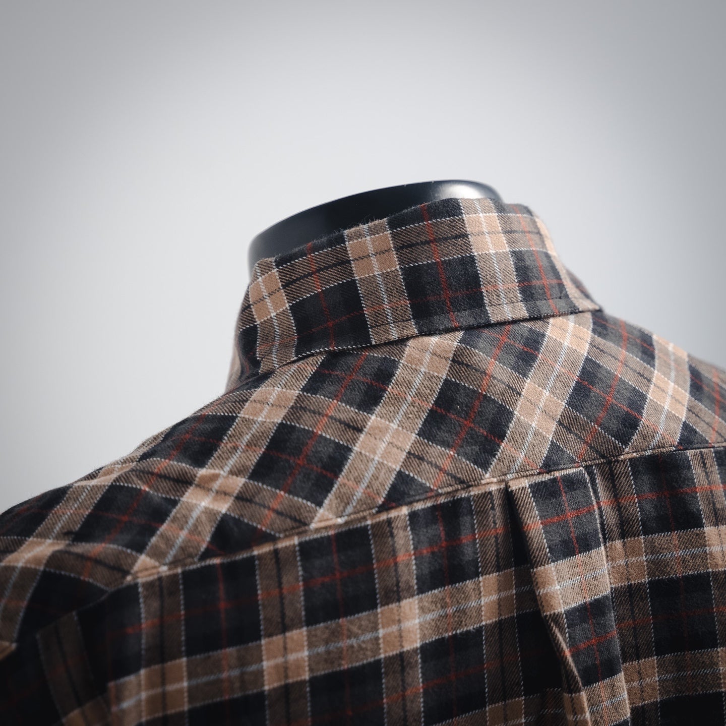Miu Mi! Brown Wool Tartan Shirt