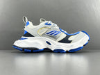 Balenciag! Cargo Round Toe Lace-Up Sneaker White & Blue